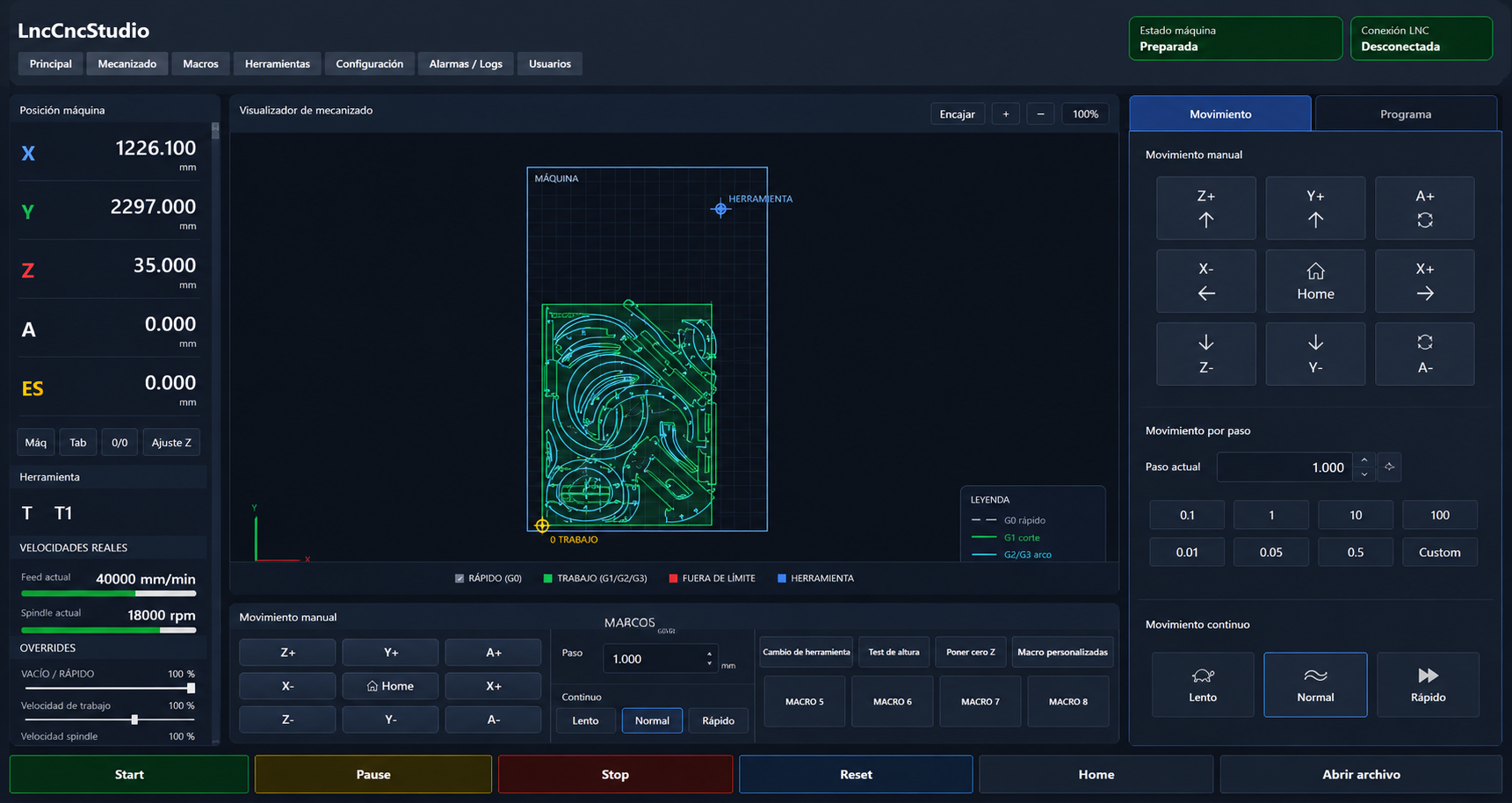 COREX CNC para control y producción